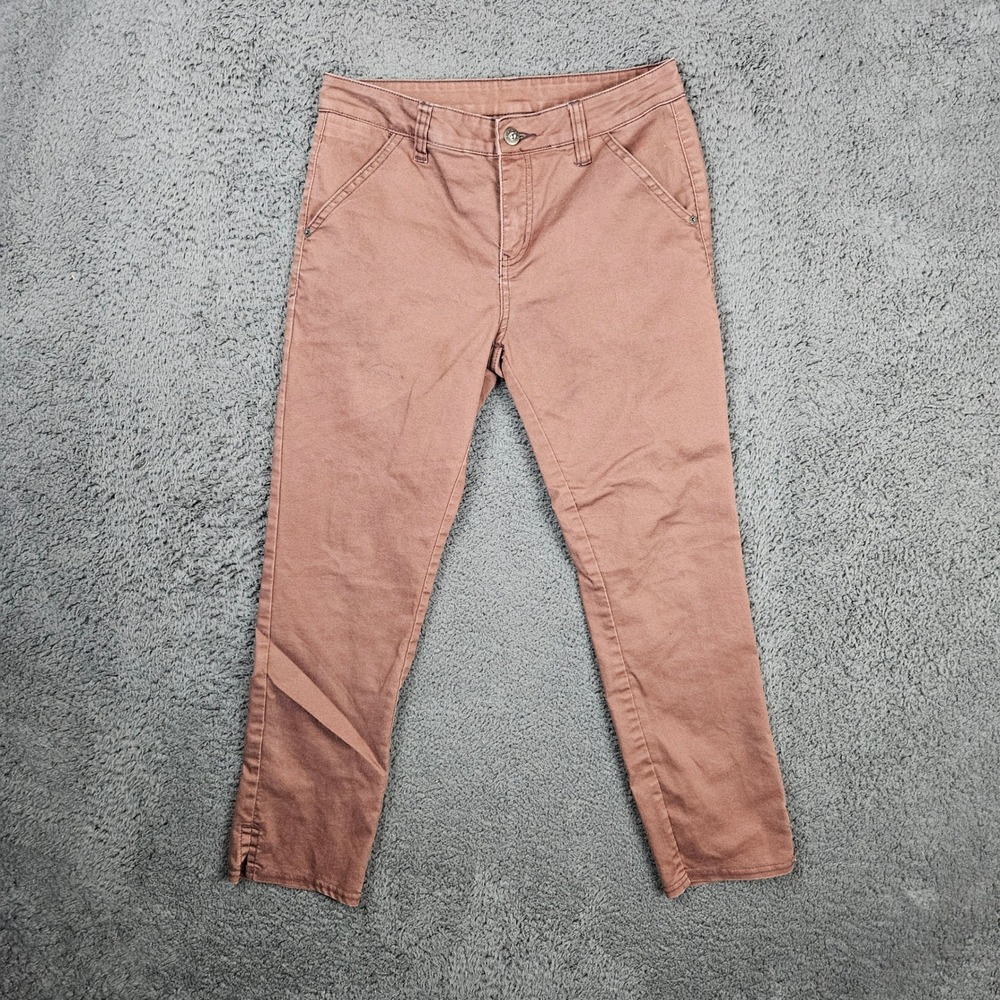 Prana Womens Cropped Pants‎ Size 4 RG Casual Straight Leg Pink